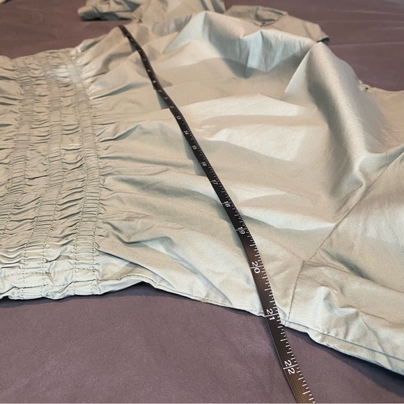 NWT GAP Puff Sleeve Peplum Top Sage Size Large - Picture 11 of 13